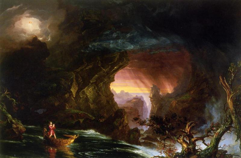 Thomas Cole Voyage of Life Manhood Sweden oil painting art